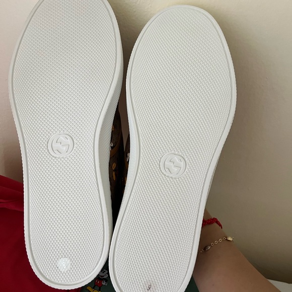 NIB Gucci Men’s Mickey Mouse GG Supreme Slip On Loafer Shoe Size 9G US 9.5. - Picture 8 of 14